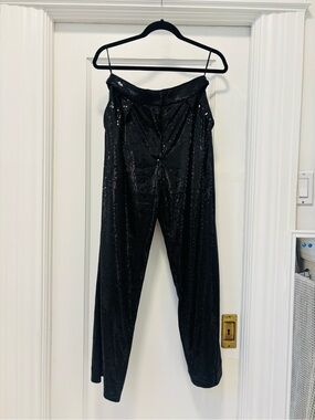 Banana Republic women’s Black Sequin Wide Leg Pants